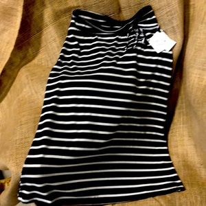 Maxi skirt , black/white striped new with tags